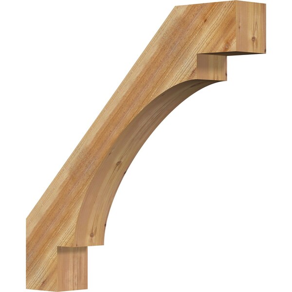 Ekena Millwork 6"W x 38"D x 38"H Merced Rough Sawn Knee Brace, Western Red Cedar BRC06X38X38MRC00RWR - main